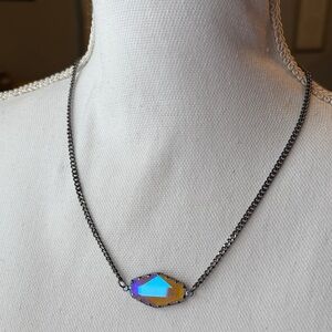 Elegant Blue and Gold Pendant Necklace